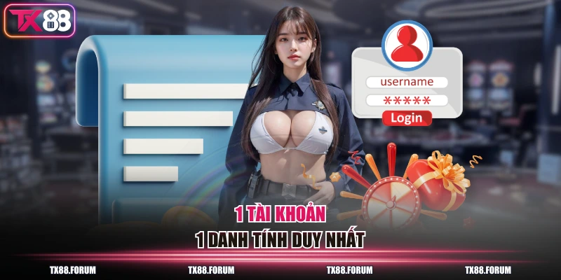 Quy Định Điều Khoản Điều Kiện TX88 Chính Thức Mới Nhất 2026 2 1 tài khoản - 1 danh tính duy nhất