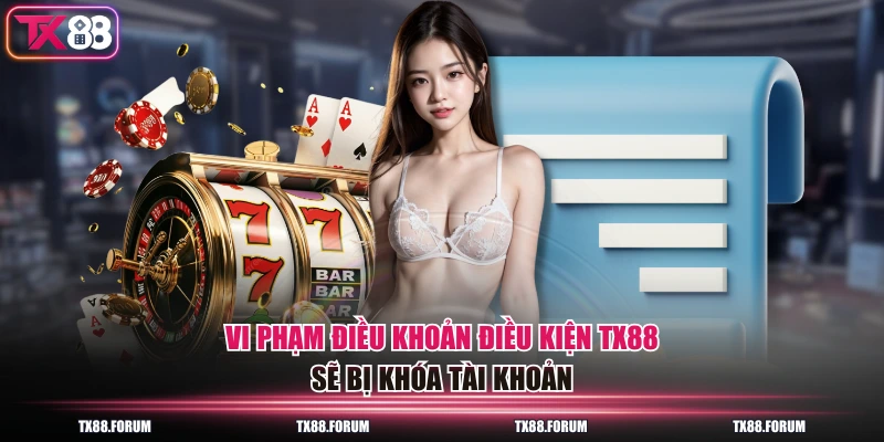 Quy Định Điều Khoản Điều Kiện TX88 Chính Thức Mới Nhất 2026 4 Vi phạm điều khoản điều kiện TX88 sẽ bị khóa tài khoản